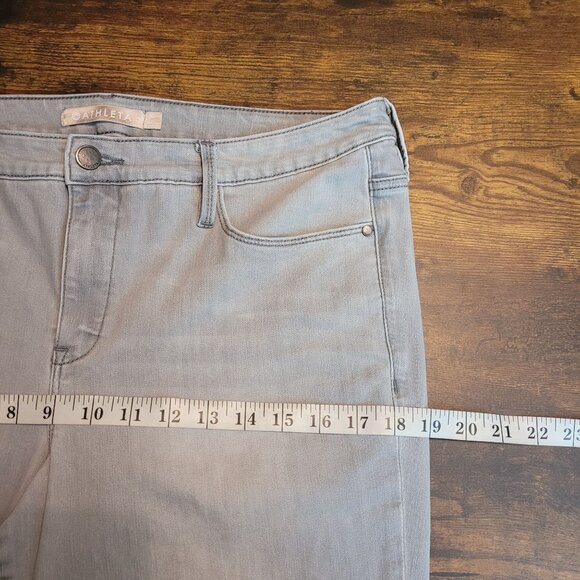 Athleta Jeans Size 16 Sculptek Skinny Crop Mid Rise Kenai Wash Gray Stretch - Picture 8 of 12